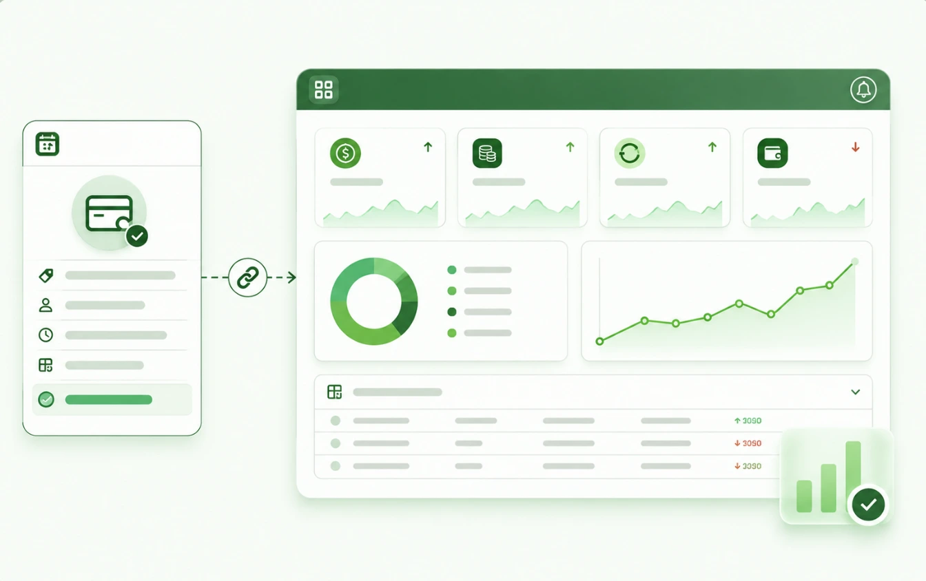 Getme Financial step 4 — dashboards and finance summaries updated so teams see what changed.