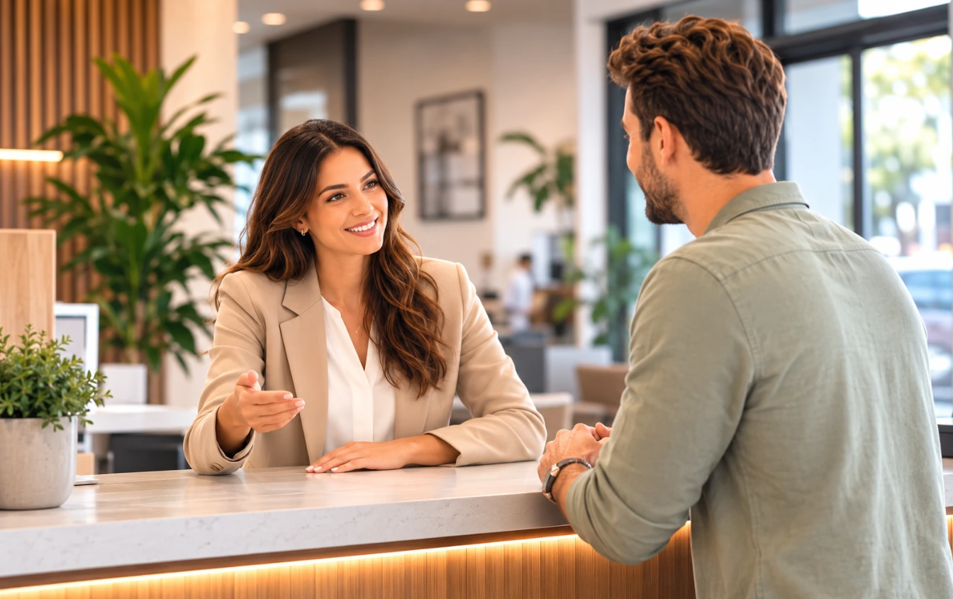 Getme Bookings in-person visits — appointments at a branch or on-site location.