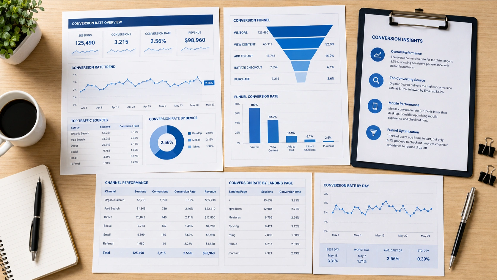 Getme Sites conversion funnel insights for form submissions, sign-ups, and outbound clicks.